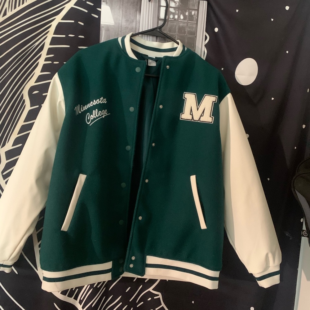 Color Block Baseball Jacket